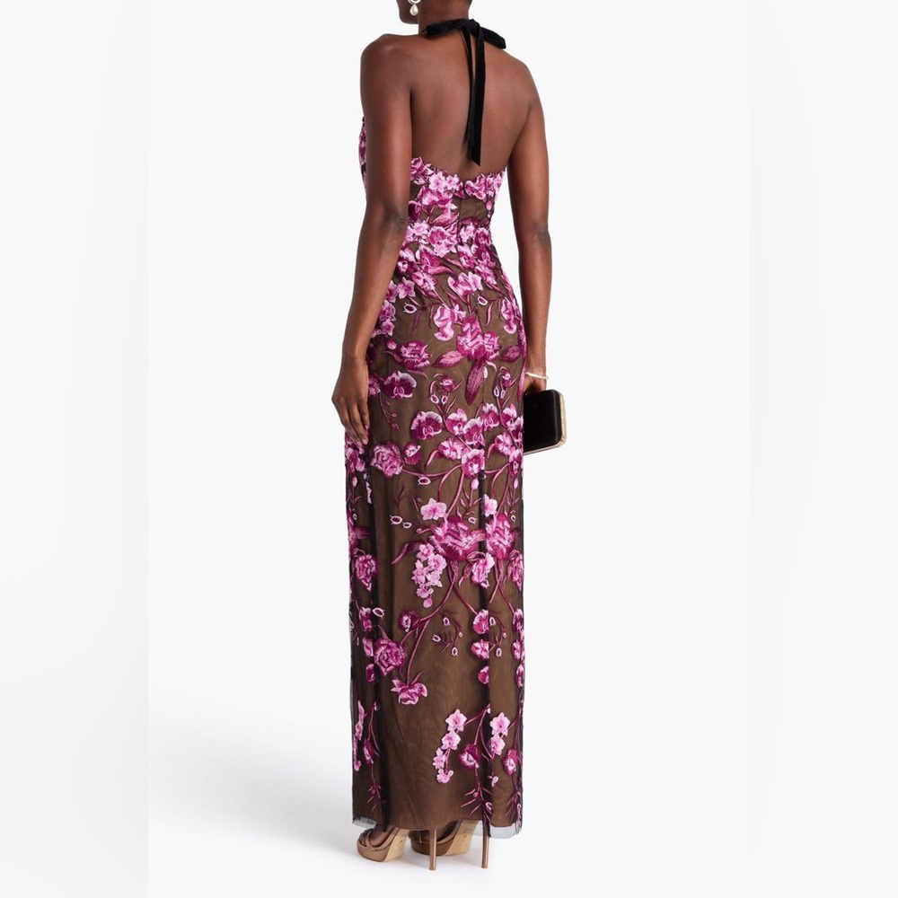 MARCHESA NOTTE***Elegant Floral Embroidered Dress Gown***US 6***$1195 NWT - Picture 3 of 6